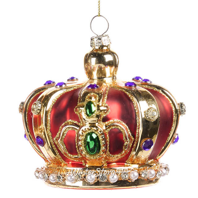 Елочная игрушка Корона с бриллиантами - Jewellery Crown 10 см Goodwill