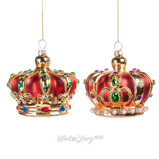 Елочная игрушка Корона с бриллиантами - Jewellery Crown 10 см Goodwill