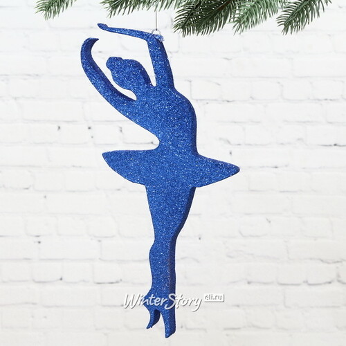 Игрушка для уличной елки Балерина 30 см синяя, пеноплекс МанузинЪ