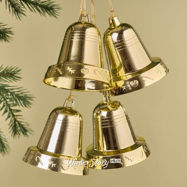 Гирлянда из колокольчиков 32 см золотая Snowhouse