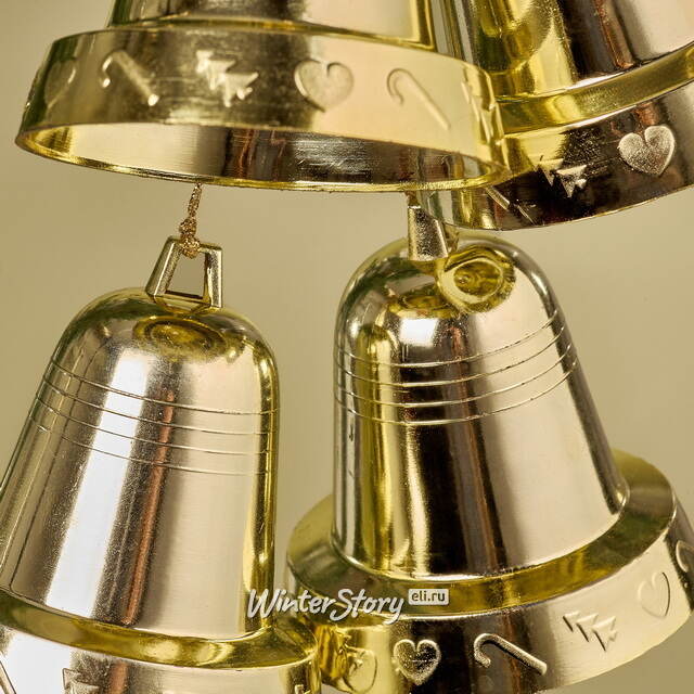 Гирлянда из колокольчиков 32 см золотая Snowhouse