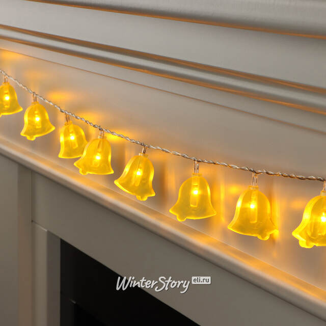 Гирлянда Колокольчики, 20 теплых белых микроламп 2 м, прозрачный ПВХ, IP20 Snowhouse