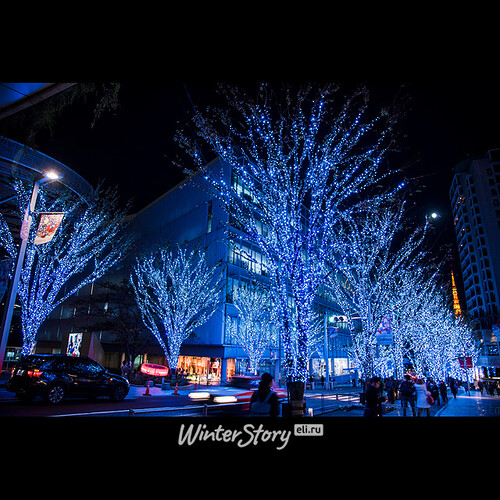 Гирлянды на дерево Клип Лайт - Спайдер 100 м, 900 синих LED, черный СИЛИКОН, IP54 BEAUTY LED