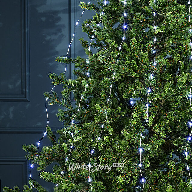 Гирлянда Лучи Росы 12*3 м, 720 теплых/холодных белых микро LED ламп, серебряная проволока, контроллер, IP44 Snowhouse