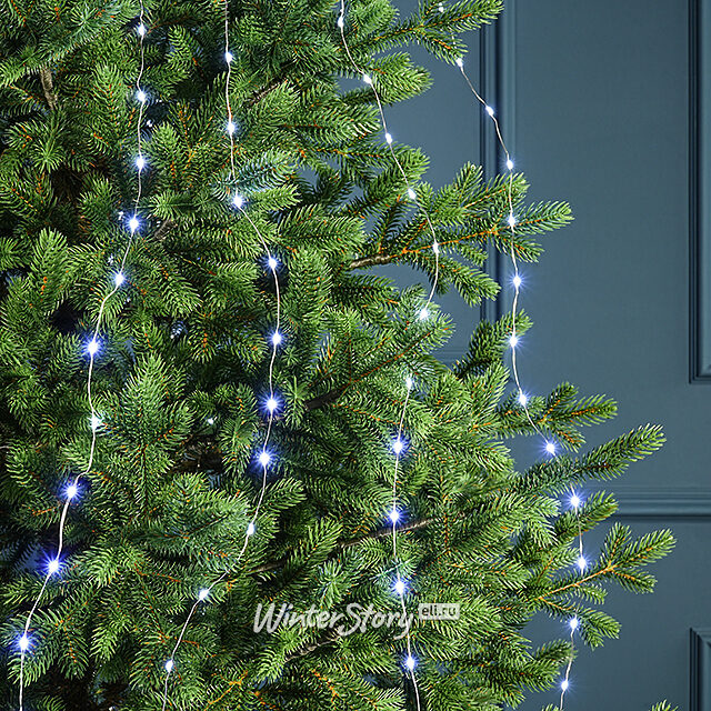 Гирлянда Лучи Росы 12*3 м, 720 теплых/холодных белых микро LED ламп, серебряная проволока, контроллер, IP44 Snowhouse