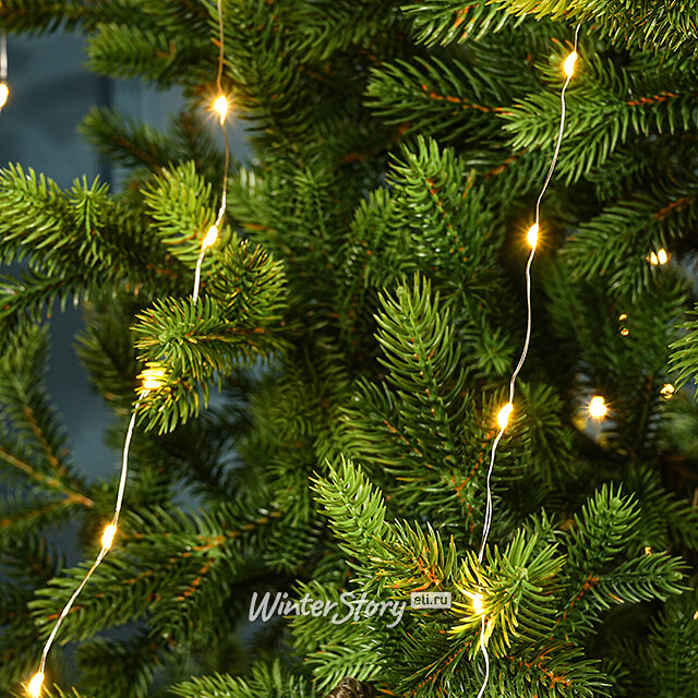 Гирлянда Лучи Росы 12*3 м, 720 теплых/холодных белых микро LED ламп, серебряная проволока, контроллер, IP44 Snowhouse