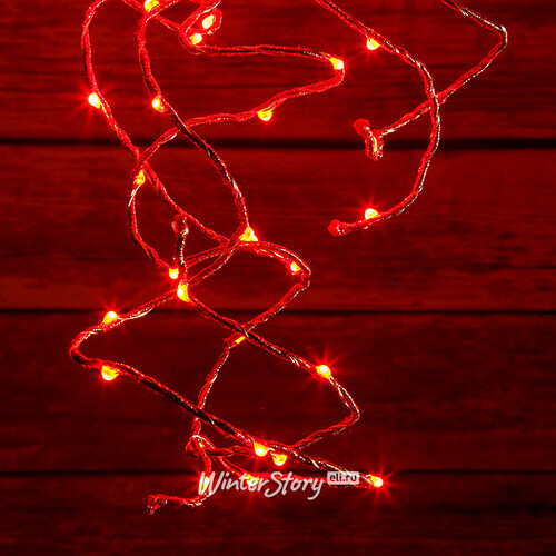 Гирлянда Лучи Росы 15*1.5 м, 200 красных MINILED ламп, проволока - цветной шнур, IP20 BEAUTY LED