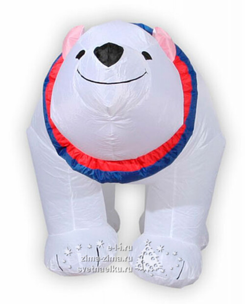 Надувная фигура Медведь-полярник 1.2 м подсветка Торг Хаус
