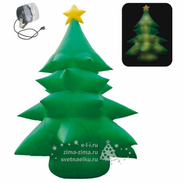 Елка с украшениями (подсветка), 4м