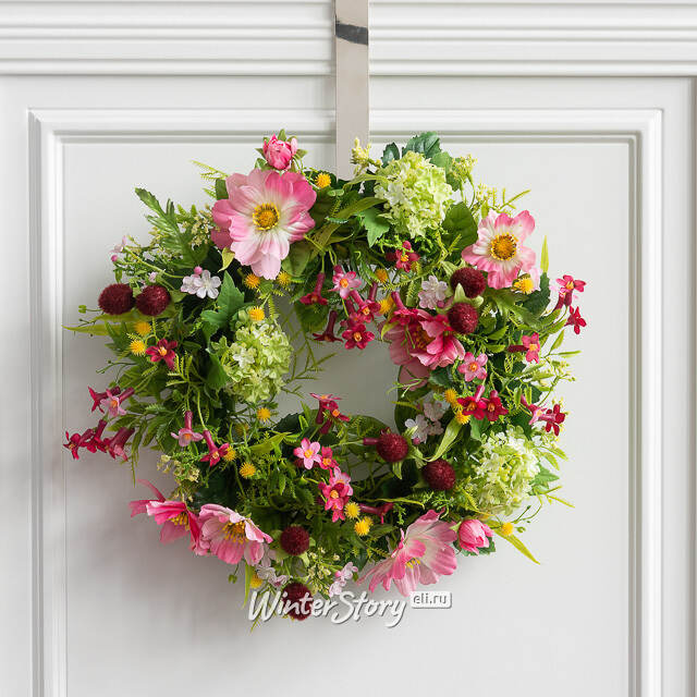 Венок Tours - Цветочный Вальс 30 см, розовый Swerox