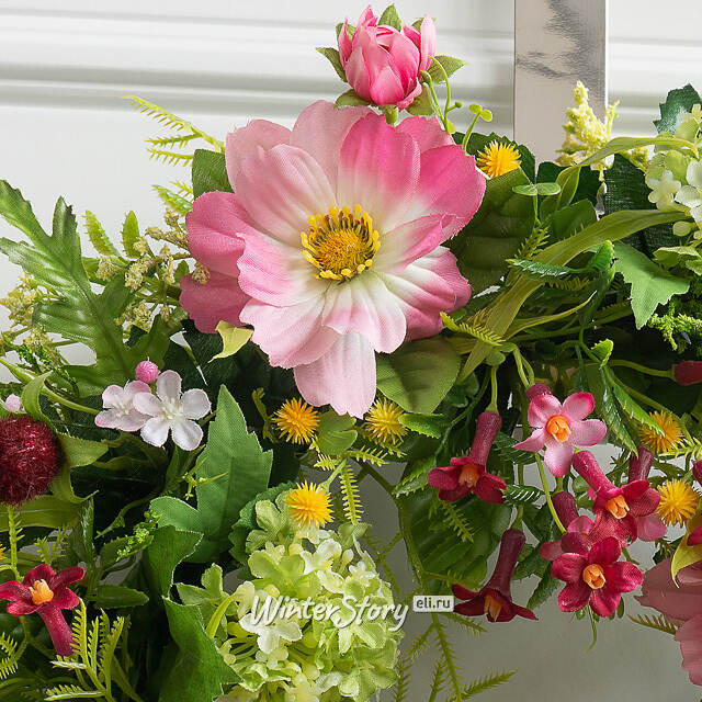 Венок Tours - Цветочный Вальс 30 см, розовый Swerox