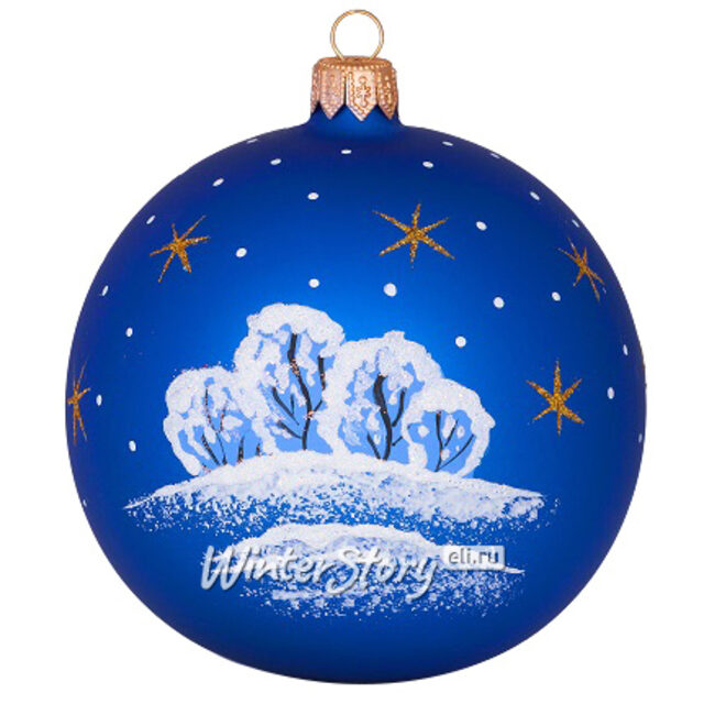 Стеклянный елочный шар Подарочный 9 см Фабрика Елочка