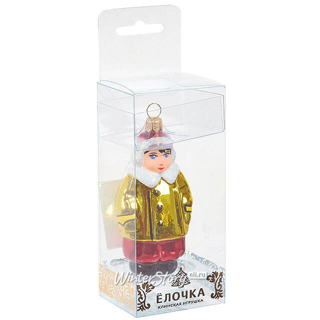 Стеклянная елочная игрушка Малыш 8 см, подвеска Фабрика Елочка