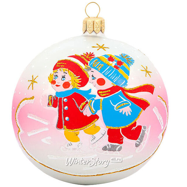 Стеклянный елочный шар Детство 8 см Фабрика Елочка