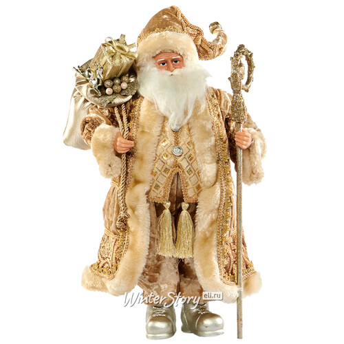 Фигура Санта Клаус - Придворный волшебник в кремовом наряде 45 см Goodwill
