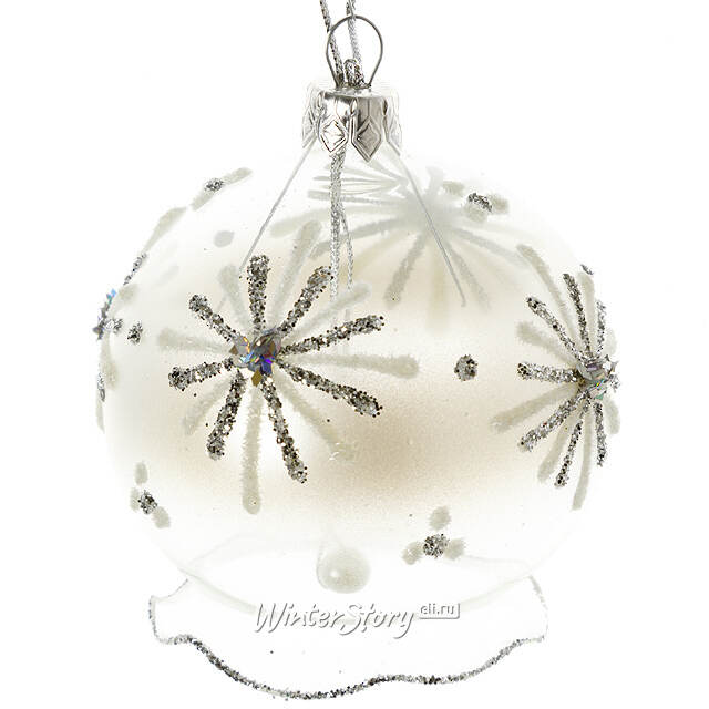 Стеклянная елочная игрушка Колокольчик Искра 7 см Фабрика Елочка