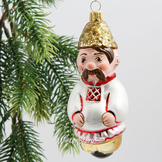 Набор стеклянных елочных игрушек Черевички 7-11 см, 6 шт, подвеска Фабрика Елочка