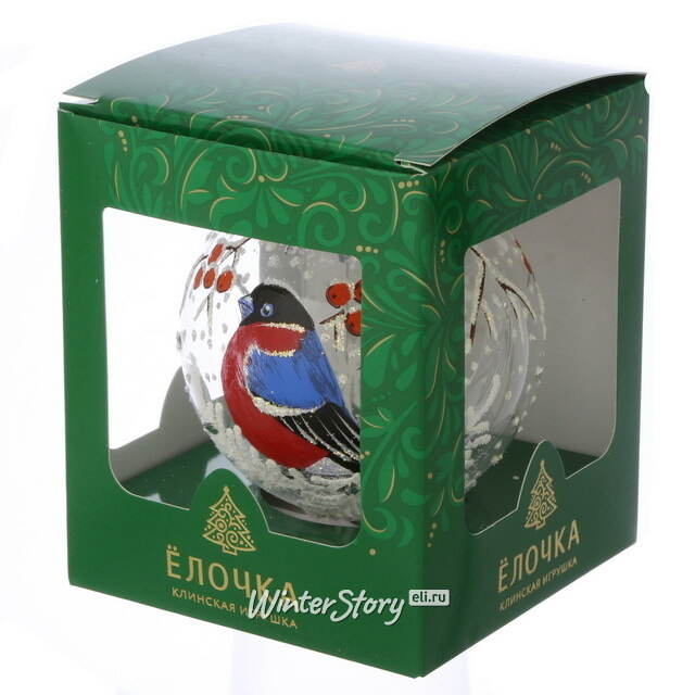 Стеклянный елочный шар Дыхание зимы 9 см Фабрика Елочка