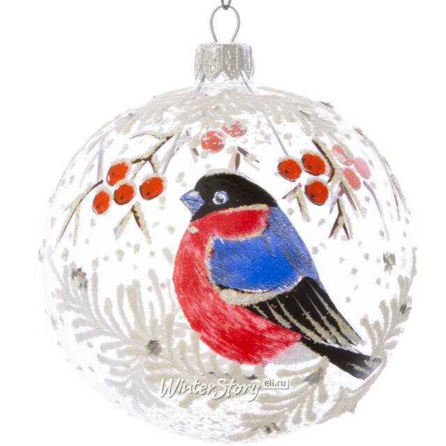 Стеклянный елочный шар Дыхание зимы 9 см Фабрика Елочка