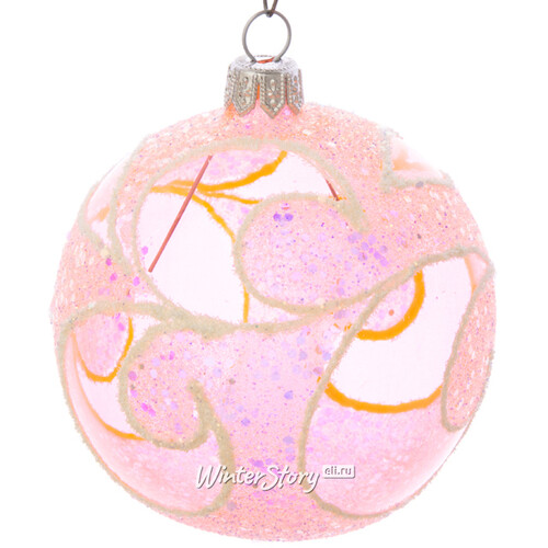 Стеклянный елочный шар Оригинальный 7 см розовый Фабрика Елочка