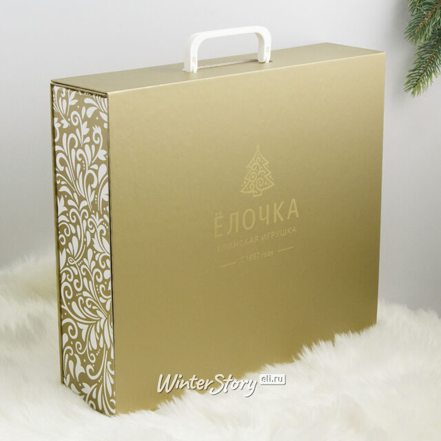 Набор стеклянных елочных шаров Новогодняя Сказка 8 см, 12 шт Фабрика Елочка