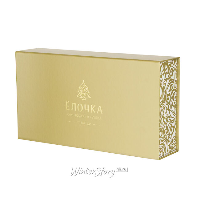 Набор стеклянных елочных игрушек Чук и Гек 8-10 см, 4 шт, подвеска, уцененный Фабрика Елочка