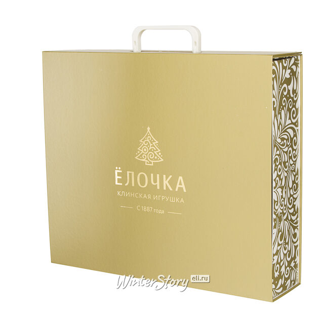 Набор стеклянных елочных игрушек Жар-птица 9-11 см, 12 шт, подвеска Фабрика Елочка