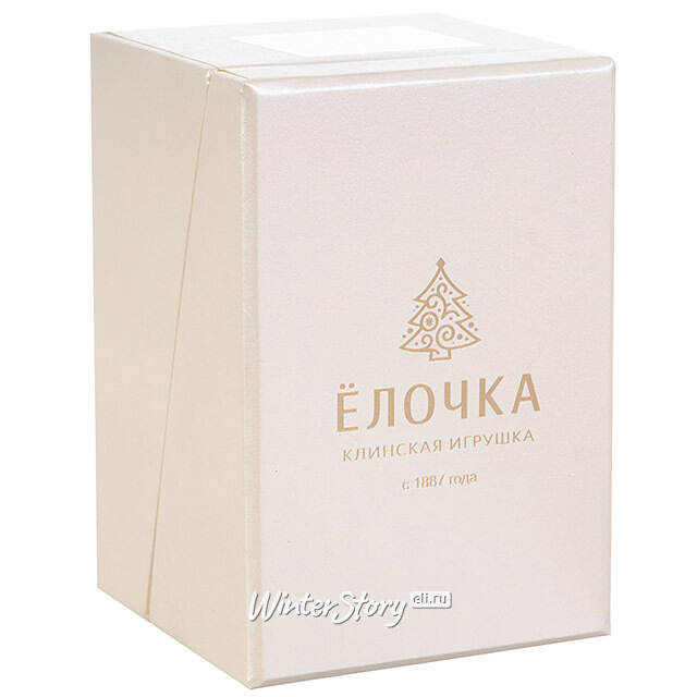 Стеклянная елочная игрушка Яйцо Глазурь Фабрика Елочка