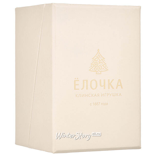 Стеклянная елочная игрушка Яйцо Фриволите 8 см Фабрика Елочка
