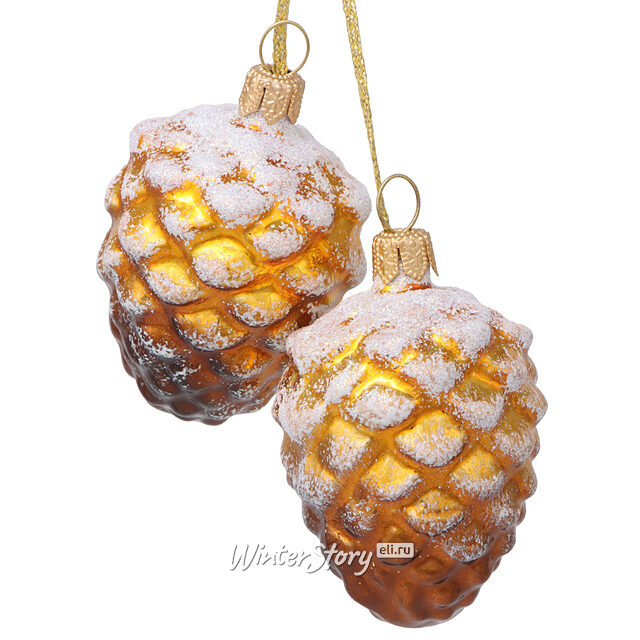 Набор стеклянных елочных шаров Лесная Сказка 5-9 см, 13 шт Фабрика Елочка