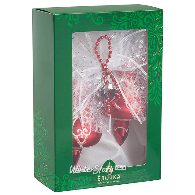 Новогоднее украшение Колокольчики - Колокольный Звон 12 см, стекло Фабрика Елочка