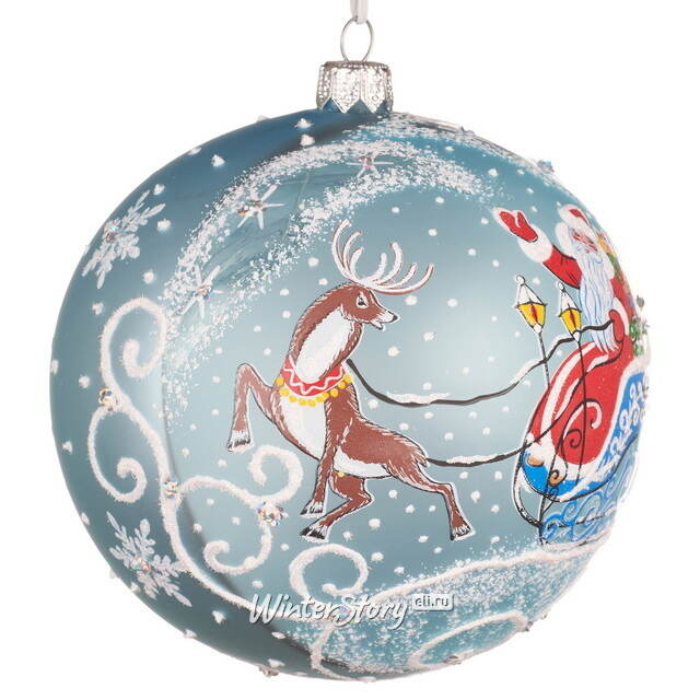 Стеклянный елочный шар Северная сказка 11 см Фабрика Елочка
