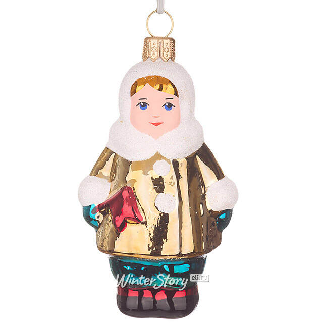 Стеклянная елочная игрушка Стефания 8 см Фабрика Елочка