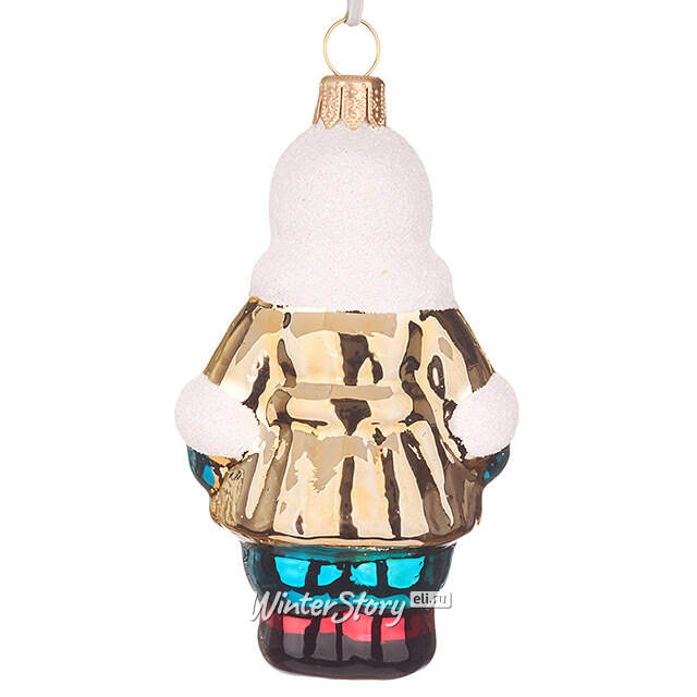 Стеклянная елочная игрушка Стефания 8 см Фабрика Елочка