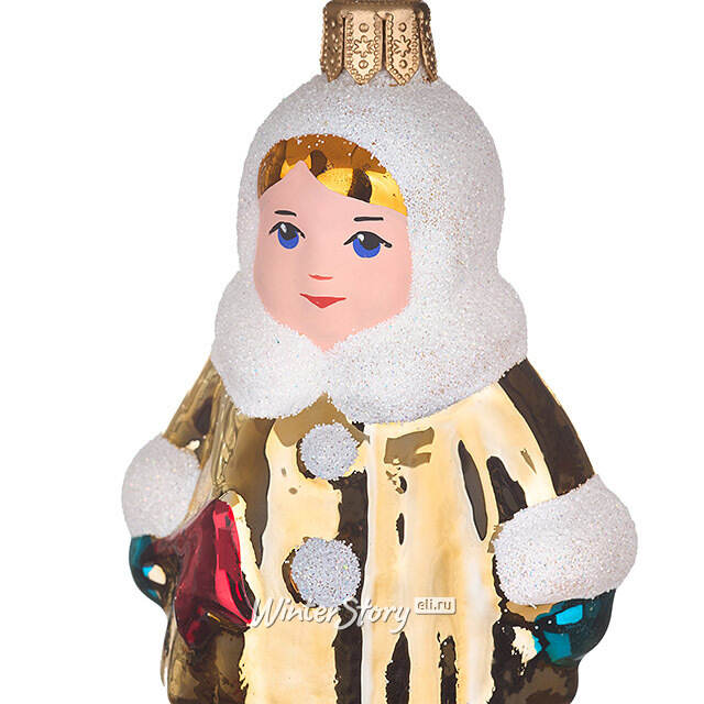 Стеклянная елочная игрушка Стефания 8 см Фабрика Елочка