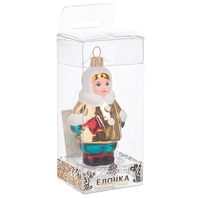 Стеклянная елочная игрушка Стефания 8 см Фабрика Елочка