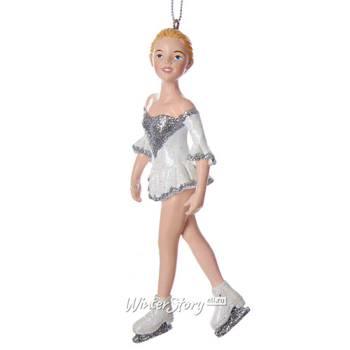 Елочная игрушка Девочка на коньках 13 см блондинка, подвеска Kurts Adler