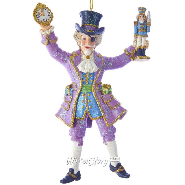Набор ёлочных игрушек Балет Щелкунчик в сиреневой гамме 13-15 см, 4 шт, подвеска Kurts Adler