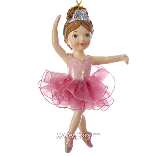 Ёлочная игрушка Балерина Лавли в розовом платье 10 см, подвеска Kurts Adler