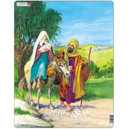 Пазл для детей Библейские сюжеты - Святое Семейство на пути в Египет, 48 элементов, 36*28 см LARSEN