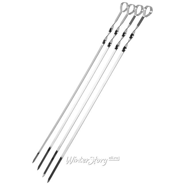 Набор шампуров BBQ Party 60 см, 4 шт, хромированный металл Koopman