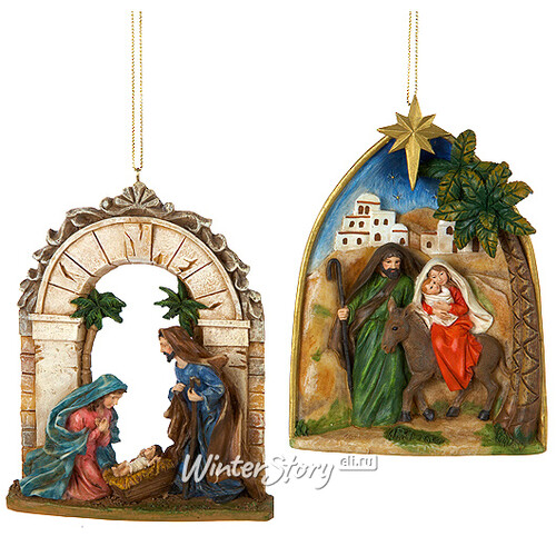 Елочное украшение Рождество Христово 10 см, подвеска Kurts Adler