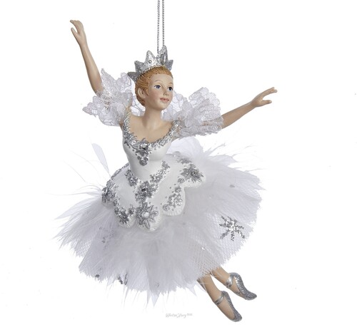Елочное украшение Балерина Одетта - Воздушный восторг 17 см, подвеска Kurts Adler