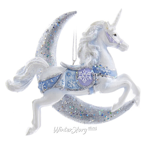 Елочная игрушка Царство Снежной Королевы - Единорог 10 см, подвеска Kurts Adler