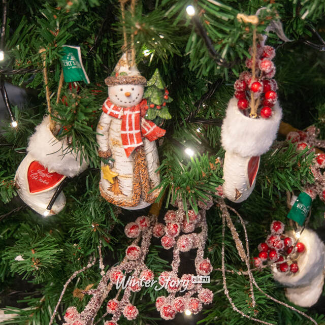 Елочная игрушка Снеговик - Лесовичок с елочкой 13 см, подвеска Kurts Adler