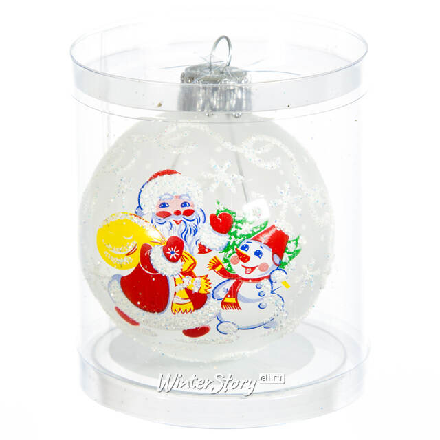 Стеклянный елочный шар Ветерок 6 см Фабрика Елочка