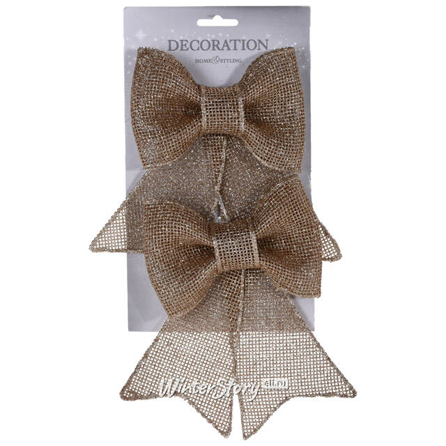 Бант Праздничный 18*11 см шампань, 2 шт Koopman