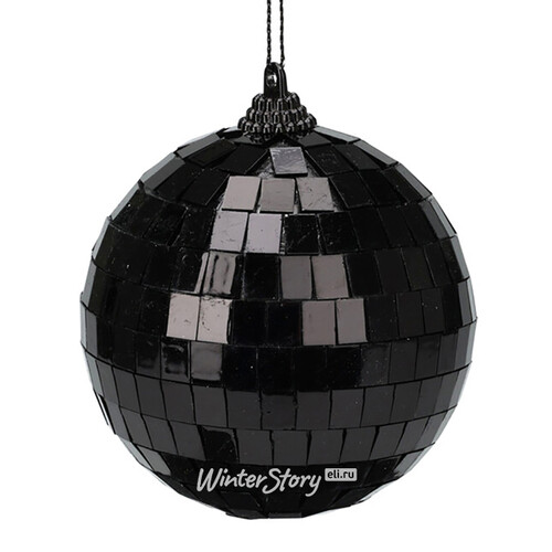 Новогоднее украшение Зеркальный Диско шар Black 10 см Koopman
