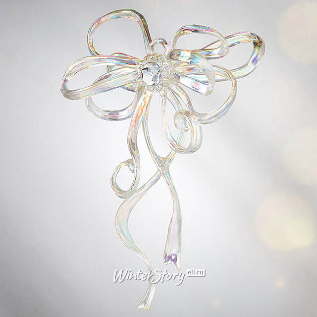 Елочная игрушка Бант Алиони 16*10*6 см перламутровый, подвеска Koopman