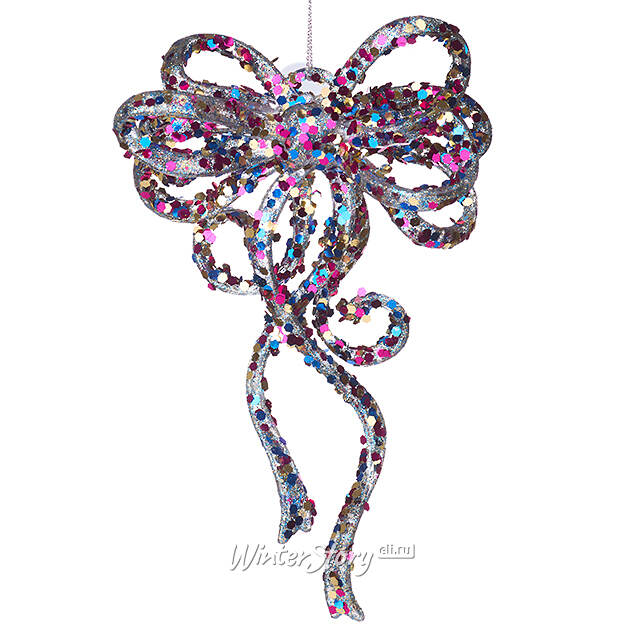 Елочная игрушка Бант Алиони 16*10*6 см голубой, подвеска Koopman